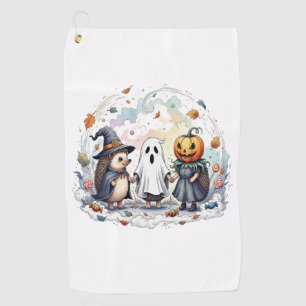 Cute Halloween Hedgehogs Costume Golf Towel