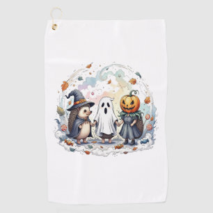 Cute Halloween Hedgehogs Costume Golf Towel