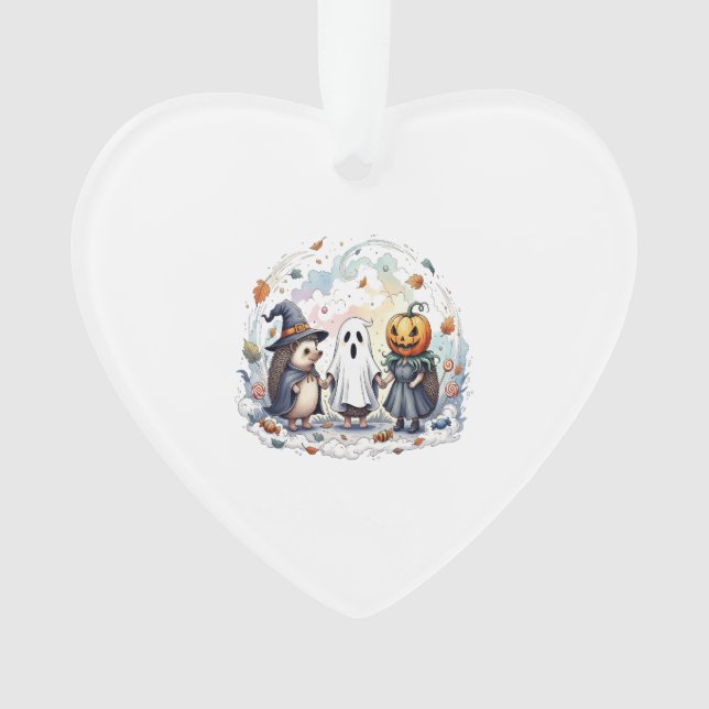 Cute Halloween Hedgehogs Costume Ornament (Front)