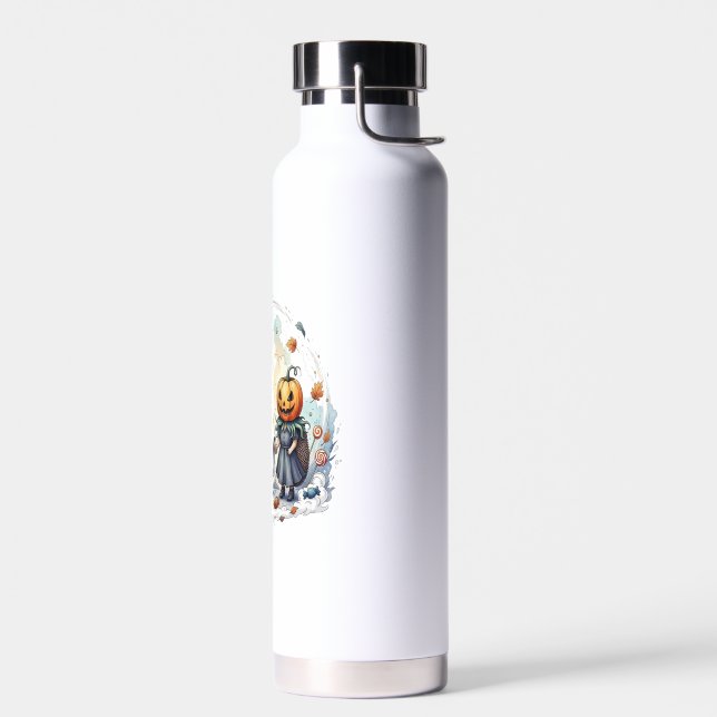 Cute Halloween Hedgehogs Costume Water Bottle (Left)
