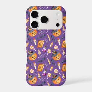 Cute Halloween illustration with pumpkin and bats