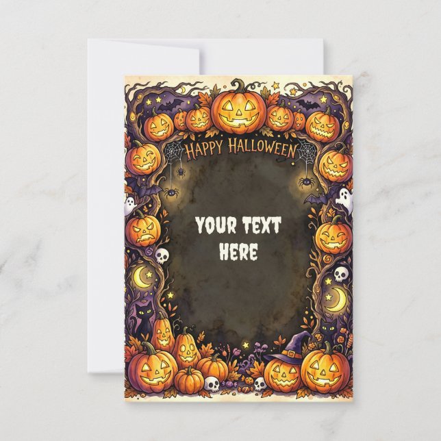 Cute Halloween Invitation Card 2026 #8 (Front)