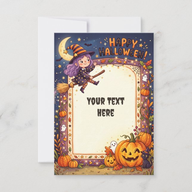 Cute Halloween Invitation Card 2026 #9 (Front)