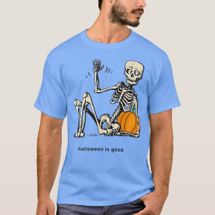 Cute Halloween Is Good Adorable Skeleton Spooky Se T-Shirt