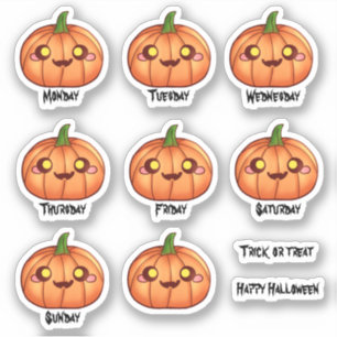 Cute Halloween Jack O Lantern Weekly Planner