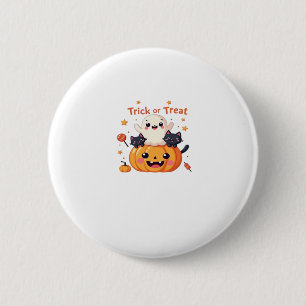 Cute Halloween - Kawaii Ghost and Black Cats Class 6 Cm Round Badge