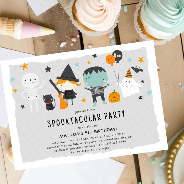 Cute Halloween Kids Birthday Invitation (Creator Uploaded)
