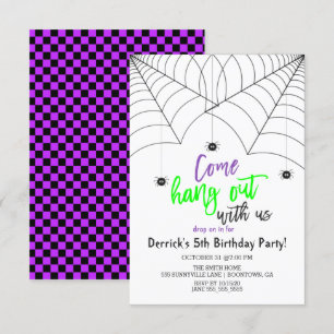 Cute Halloween Kids Birthday Party Invitation