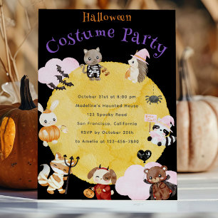 Cute Halloween Kids Costume Party Invitation