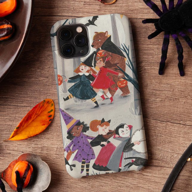 Cute Halloween kids costume trick and treat parade Case-Mate iPhone Case (Creator Uploaded)