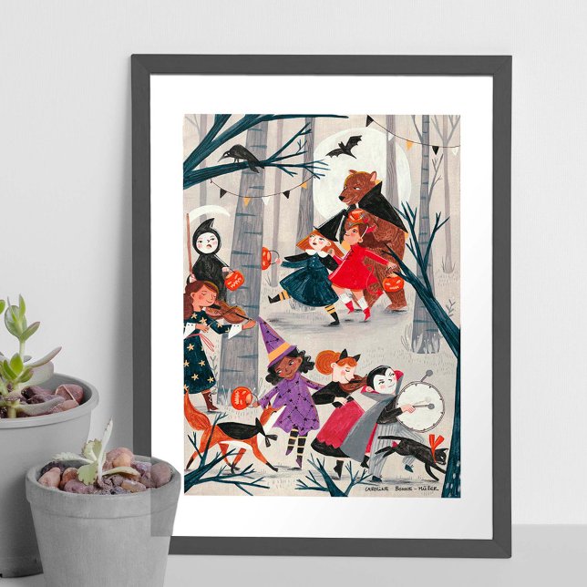 Cute Halloween kids costume trick and treat parade Poster (Creator Uploaded)