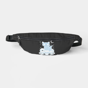 Cute Halloween Kitten Cat Gothic Aesthetic Essenti Bum Bags