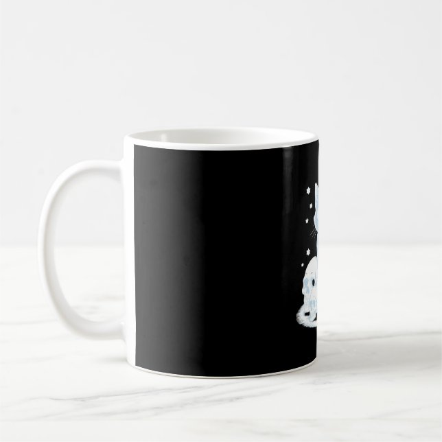 Cute Halloween Kitten Cat Gothic Aesthetic Essenti Coffee Mug (Left)