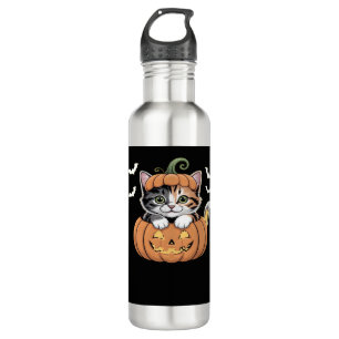 Cute Halloween Kitten in a Pumpkin Classic T-Shirt 710 Ml Water Bottle
