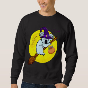 Cute Halloween Koala Bear Witch For Boys Girls Sweatshirt