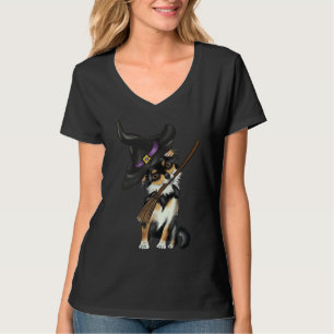 Cute Halloween Long Hair Chihuahua Which Dog Costu T-Shirt