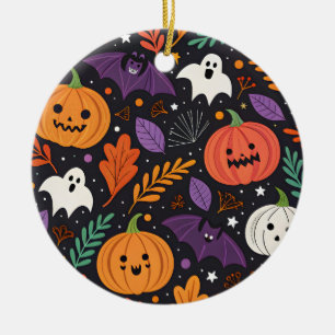 Cute Halloween Magic Pattern Ceramic Tree Decoration