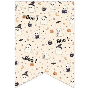Cute Halloween Mini Ghost Bunting Banner