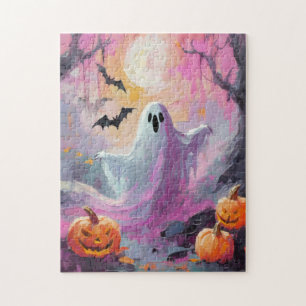Cute Halloween Modern Art Jigsaw Puzzle