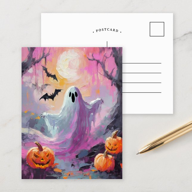 Cute Halloween Modern Art Postcard (Creator Uploaded)