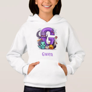 Cute Halloween Monogram Letter G Hoodie