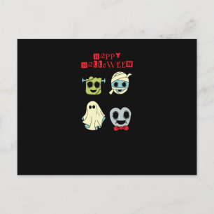 Cute Halloween Monsters Postcard - Funny Boo Be