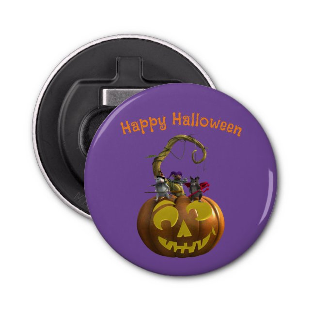 Cute Halloween Mouse Trio Bottle Opener (Front)