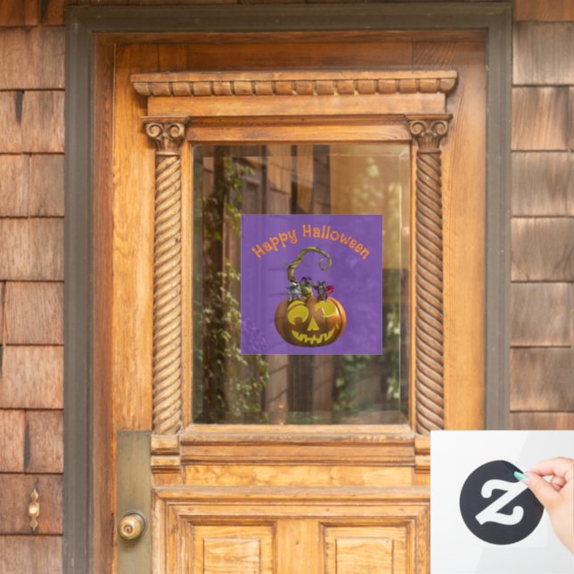 Cute Halloween Mouse Trio Window Cling (Home Door)