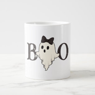 Cute Halloween Mug – "Boo" Ghost with Bow