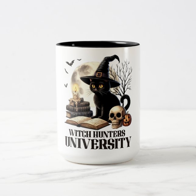 Cute Halloween Mug with Black Cat (Center)