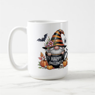 Cute Halloween Mug with Elf in Coffee Cup | Happy
