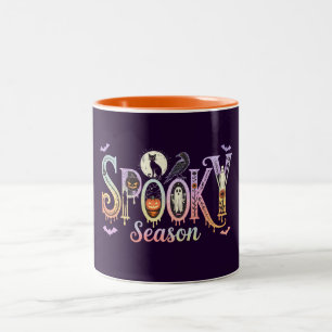 Cute Halloween Mugs, Spooky Season Halloween Two-Tone Coffee Mug
