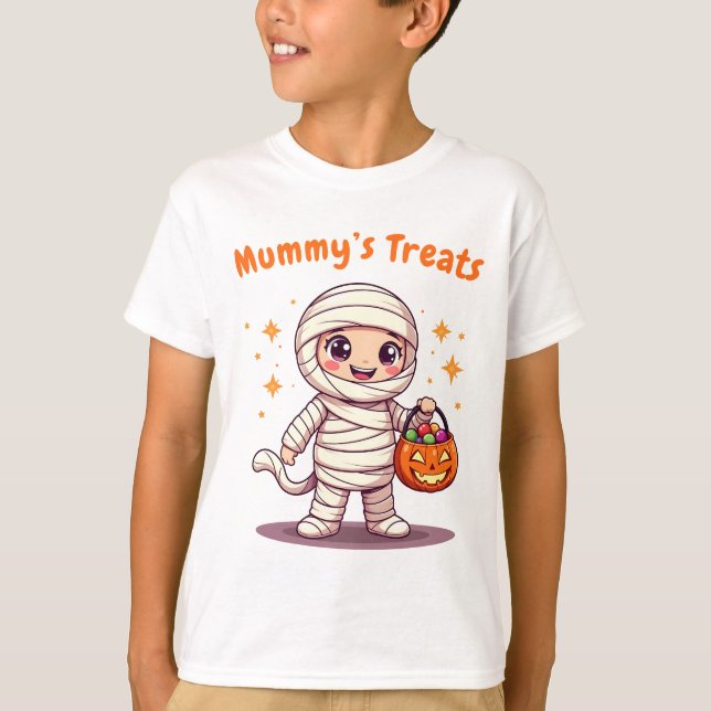 Cute halloween mummy child t-shirt (Front)
