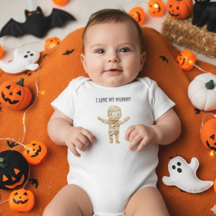 Cute Halloween Mummy Monster kids One piece Baby Bodysuit