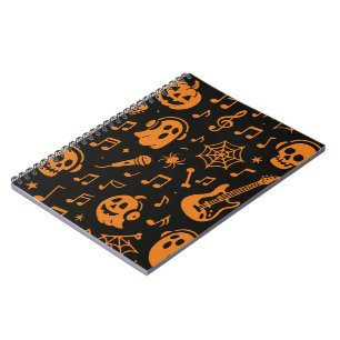 cute Halloween music notebook