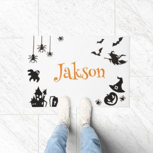 Cute Halloween Name Doormat