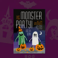 Cute Halloween Night Monster Pumpkin Paint Party