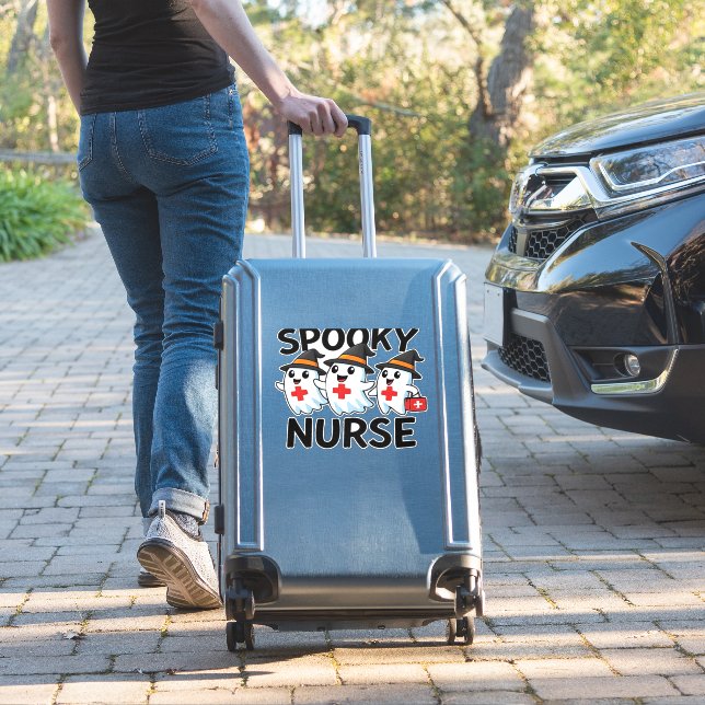 Cute Halloween Nurse Ghosts Cartoon Classic T-Shir (Suitcase Insitu)