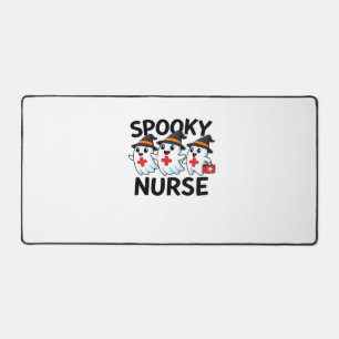 Cute Halloween Nurse Ghosts Cartoon Classic T-Shir Desk Mat