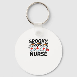 Cute Halloween Nurse Ghosts Cartoon Classic T-Shir Key Ring