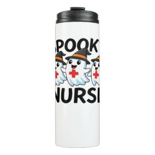 Cute Halloween Nurse Ghosts Cartoon Classic T-Shir Thermal Tumbler