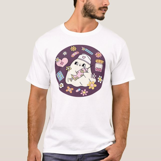Cute Halloween Nurse Oversized T-Shirt (Front)