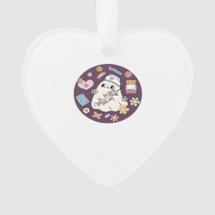 Cute Halloween Nurse Oversized T-Shirt Ornament
