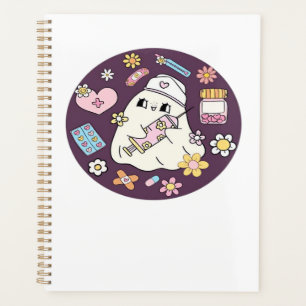 Cute Halloween Nurse Oversized T-Shirt Planner
