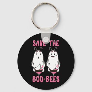 Cute Halloween October Breast Cancer Awareness Sav Key Ring
