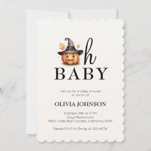 Cute Halloween Oh Baby Baby Shower Invitation