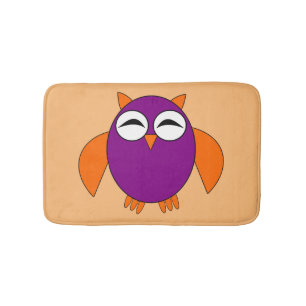 Cute Halloween Owl Bath Mat