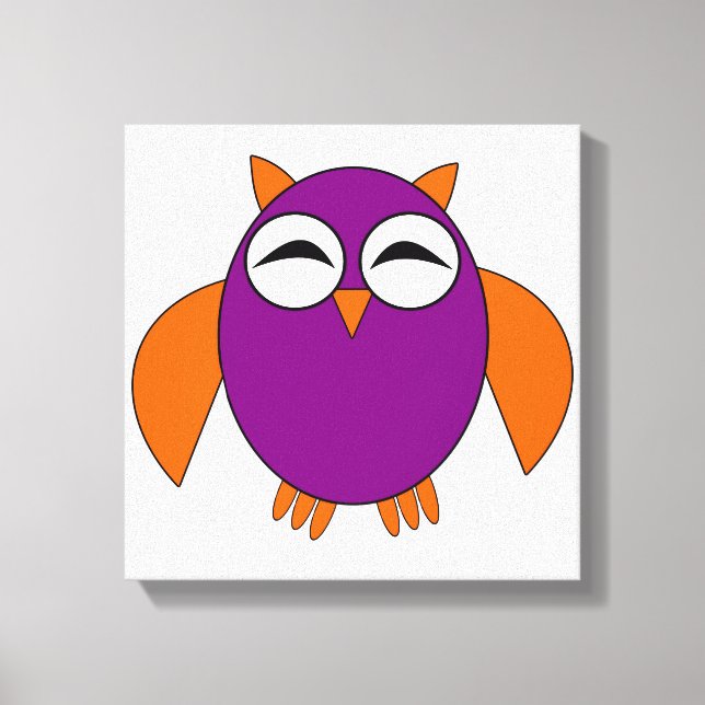 Cute Halloween Owl Canvas Print (Front)
