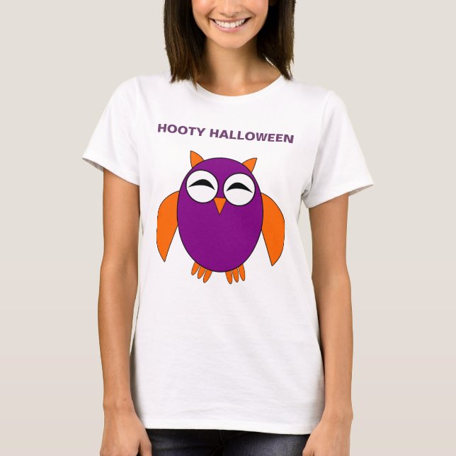 Cute Halloween Owl Custom T Shirt (Front)