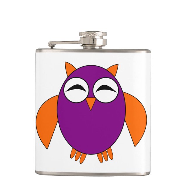 Cute Halloween Owl Flask (Front)